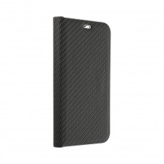 Luna Carbon na Samsung Galaxy A42 5G Peňaženkový obal Černý