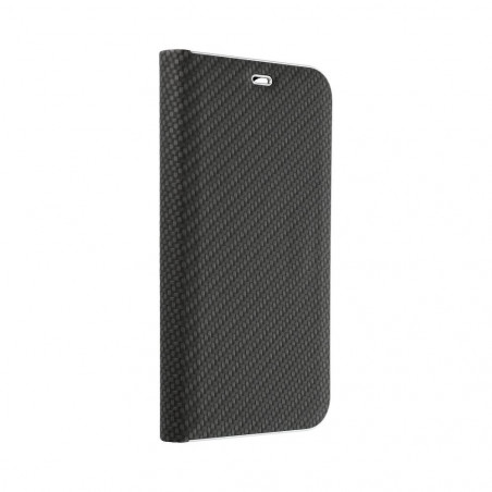 Luna Carbon na Samsung Galaxy A42 5G Peňaženkový obal Černý