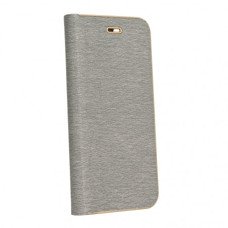 Peněženkové pouzdro LUNA Book Gold na Huawei P Smart 2021 Elegantní  Stříbrný