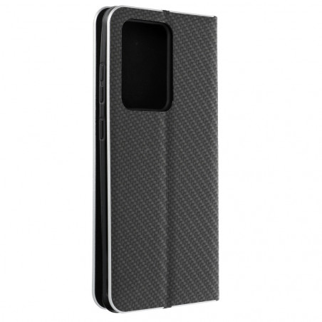 LUNA Carbon na Samsung Galaxy S21 Ultra 5G FORCELL Peňaženkový obal Černý