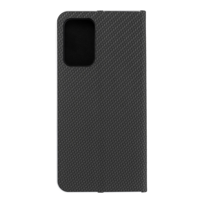 LUNA Carbon na Samsung Galaxy A72 LTE Peňaženkový obal Černý