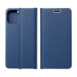 Peněženkové pouzdro LUNA Book Carbon na XIAOMI Redmi Note 10 Pro Uhlíkové vlákno, Elegantní  Modrý
