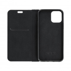 Peněženkové pouzdro LUNA Book Carbon na XIAOMI Redmi Note 10 5G Uhlíkové vlákno, Elegantní  Černý