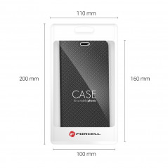 Peněženkové pouzdro LUNA Book Carbon na XIAOMI Redmi Note 10 5G Uhlíkové vlákno, Elegantní  Černý