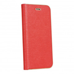 Peněženkové pouzdro LUNA Book Gold na XIAOMI Redmi Note 10 5G Elegantní  Červený