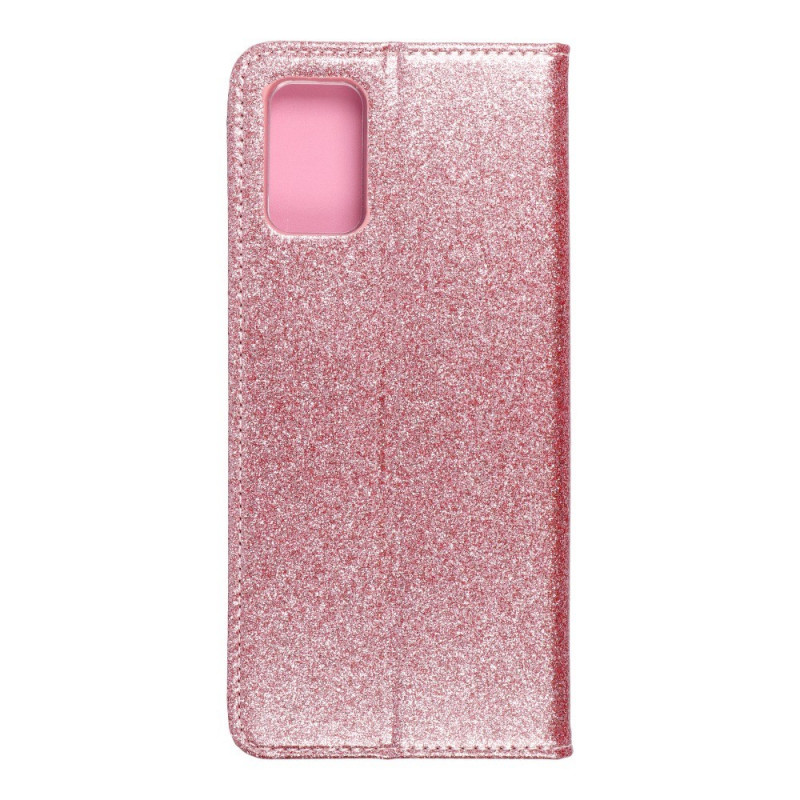 SHINING Book na Samsung Galaxy A02s FORCELL Peňaženkový obal Růžový