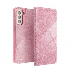 SHINING Book na Samsung Galaxy A02s FORCELL Peňaženkový obal Růžový