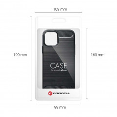 CARBON na Samsung Galaxy A03S FORCELL Silikonový kryt Černý