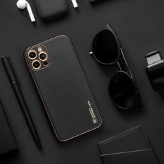 Kryt LEATHER na Apple iPhone 13 Černý