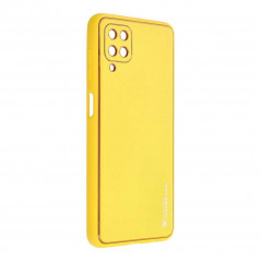 LEATHER na Samsung Galaxy A03S FORCELL Kožený obal Žlutý