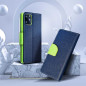 Peněženkové pouzdro Fancy Book na Apple iPhone 13 Pro Námořnická modrá / Limetkovo zelený