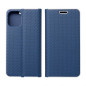 Peněženkové pouzdro LUNA Book Carbon na Apple iPhone 13 mini Uhlíkové vlákno, Elegantní  Modrý