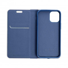 Peněženkové pouzdro LUNA Book Carbon na Apple iPhone 13 mini Uhlíkové vlákno, Elegantní  Modrý