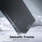Peněženkové pouzdro LUNA Book Carbon na Apple iPhone 13 Uhlíkové vlákno, Elegantní  Černý
