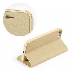 LUNA Book Gold na Apple iPhone 13 mini FORCELL Peňaženkový obal Zlatý