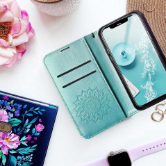 Peněženkové pouzdro MEZZO Book na Apple iPhone 13 Mandala  Zelený