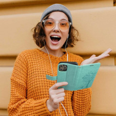 Peněženkové pouzdro MEZZO Book na Apple iPhone 13 mini Strom  Zelený