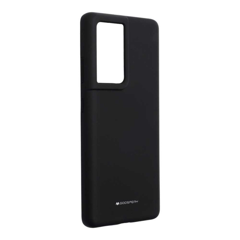 Silicone case na Samsung Galaxy S21 Ultra 5G MERCURY Silikonový kryt Černý